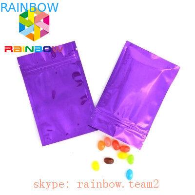 Bolsa de empaquetado del bolso del cañamón de la forma de aluminio de la bolsa plana del papel con la cremallera