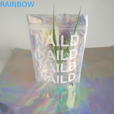 3 bolsos Ziplock olográficos sellados lado de Mylar para los productos del exfoliante corporal del polvo