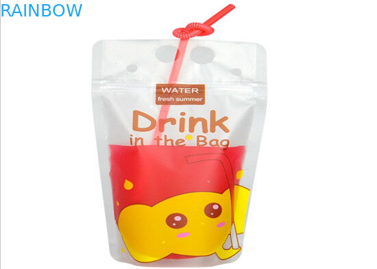 100ml/200ml transparentes se levantan la impresión a todo color de las bolsas con la cremallera