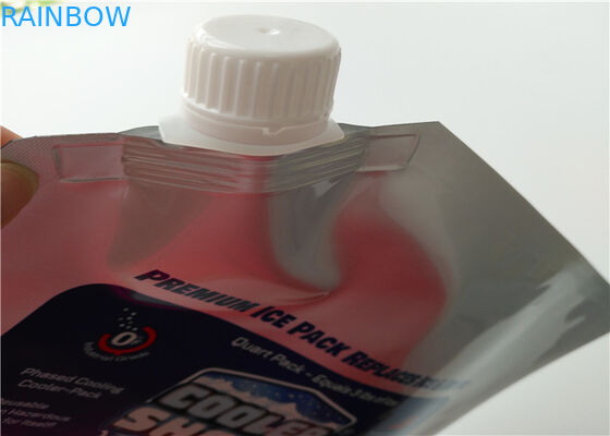 El marisco del supermercado da fruto bolso más fresco aislado disponible del bolso/de hielo del papel de aluminio