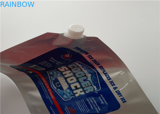 El marisco del supermercado da fruto bolso más fresco aislado disponible del bolso/de hielo del papel de aluminio