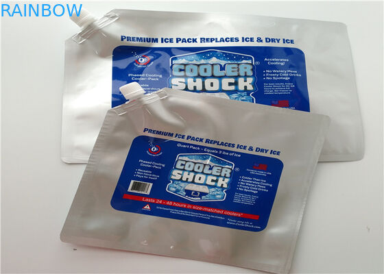 El marisco del supermercado da fruto bolso más fresco aislado disponible del bolso/de hielo del papel de aluminio