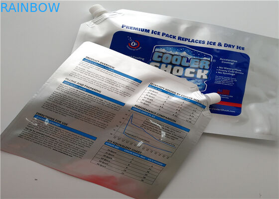 El marisco del supermercado da fruto bolso más fresco aislado disponible del bolso/de hielo del papel de aluminio