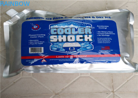 El marisco del supermercado da fruto bolso más fresco aislado disponible del bolso/de hielo del papel de aluminio