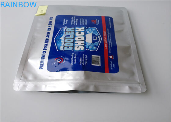 El marisco del supermercado da fruto bolso más fresco aislado disponible del bolso/de hielo del papel de aluminio