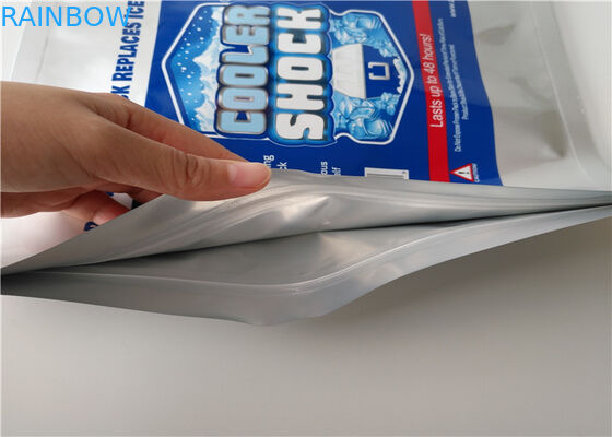 El marisco del supermercado da fruto bolso más fresco aislado disponible del bolso/de hielo del papel de aluminio