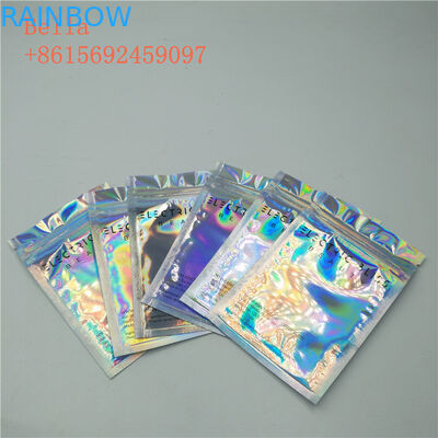 La bolsa lateral de la hoja del sello tres que empaqueta, pequeño cosmético se levanta bolsos con la cremallera