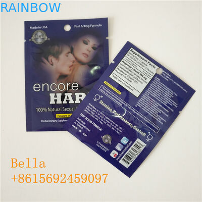 Las bolsas plásticas del agujero de la caída que empaquetan la píldora Ziplock empaquetan el bolso plástico de la hoja de la cremallera con la impresión del logotipo