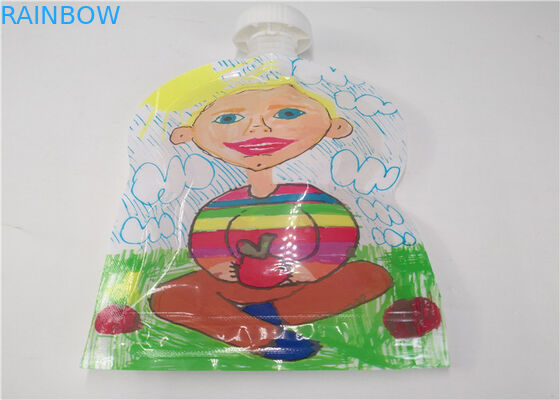 Empaquetado transparente de la bolsa del canalón de la impresión de encargo