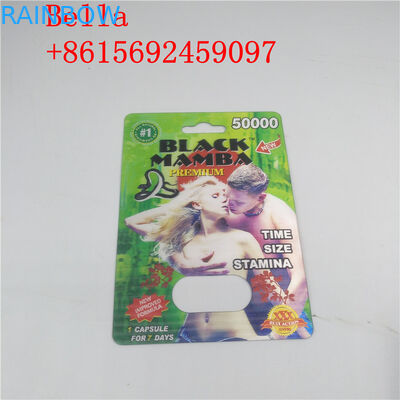 Ampolla plástica negra que empaqueta para el empaquetado masculino de la cápsula del aumento