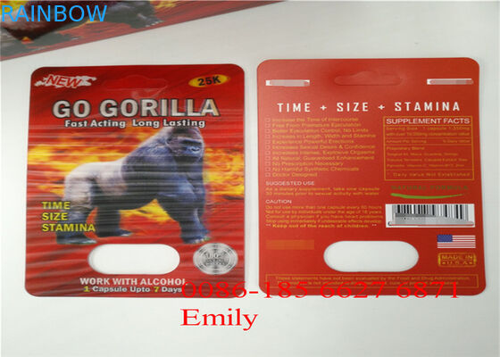 Paquete de ampolla rojo de Goldreallas que empaqueta el sellado caliente para industrial farmacéutico