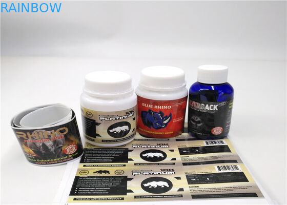 Etiquetas de la manga del encogimiento de la prenda impermeable del pegamento