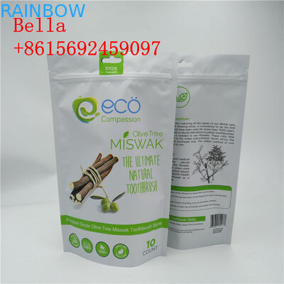 El papel de aluminio del color del arreglo para requisitos particulares empaqueta la manija del cierre en la parte superior para el empaquetado de la galleta