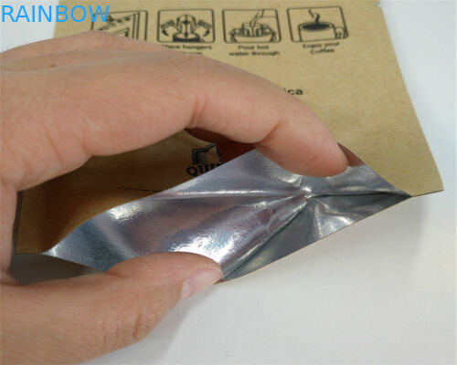 El claro de la parte delantera modificó las bolsas de papel para requisitos particulares para el polvo/el caramelo/el café