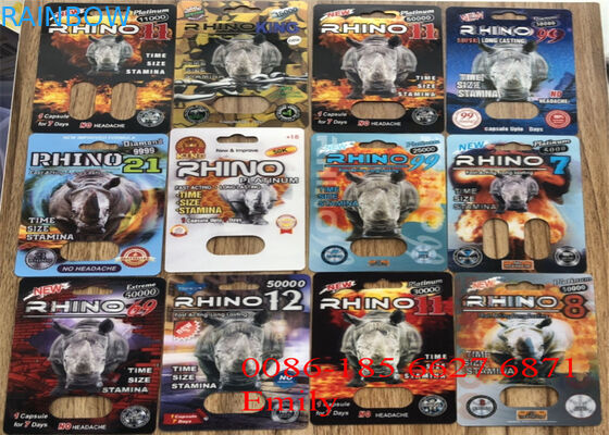 Paquete de ampolla conveniente de las píldoras del rinoceronte que empaqueta con efecto superficial de grabación en relieve