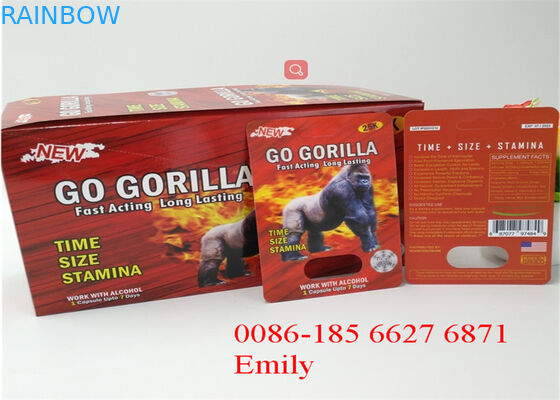 Ampolla plástica de la impresión ULTRAVIOLETA que empaqueta el tamaño modificado para requisitos particulares para las píldoras medicinales