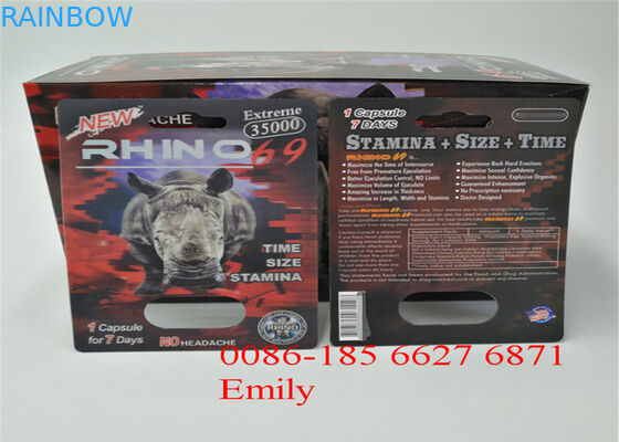 Tarjeta material de papel de la ampolla que empaqueta para todas las cápsulas del poder del pene de la naturaleza FX9000