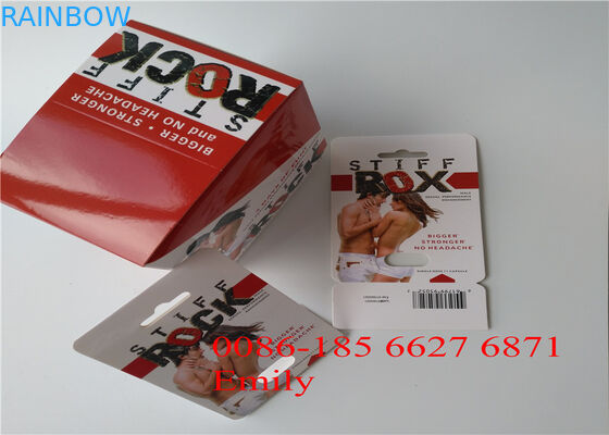 Tarjeta material de papel de la ampolla que empaqueta para todas las cápsulas del poder del pene de la naturaleza FX9000