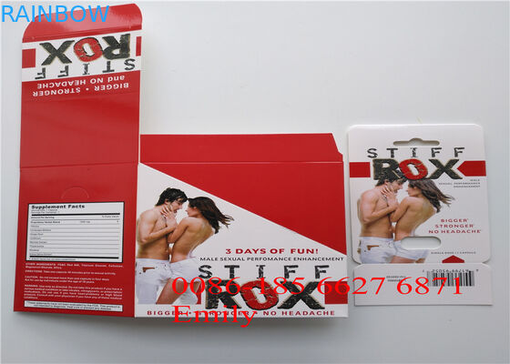 Tarjeta material de papel de la ampolla que empaqueta para todas las cápsulas del poder del pene de la naturaleza FX9000