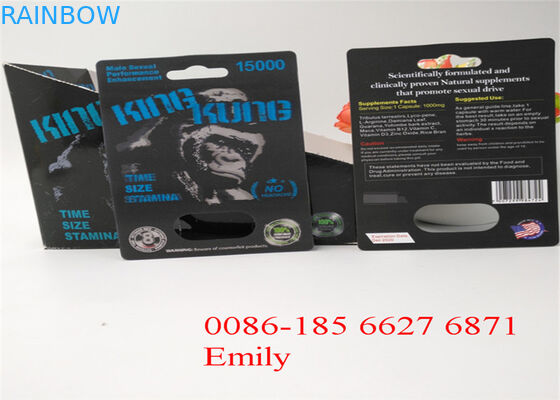 Tarjeta material de papel de la ampolla que empaqueta para todas las cápsulas del poder del pene de la naturaleza FX9000