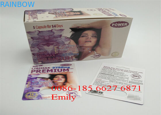 Tarjeta material de papel de la ampolla que empaqueta para todas las cápsulas del poder del pene de la naturaleza FX9000