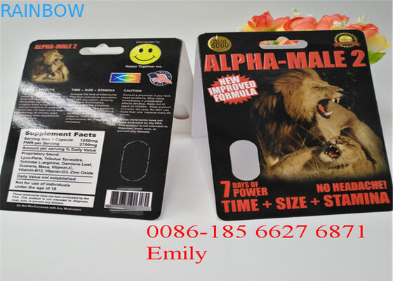 Tarjeta de la ampolla del OEM que empaqueta para aumentar el empaquetado máximo de las cápsulas del hombre