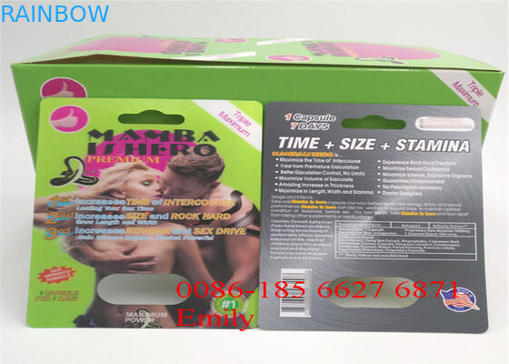 Tarjeta de la ampolla del OEM que empaqueta para aumentar el empaquetado máximo de las cápsulas del hombre