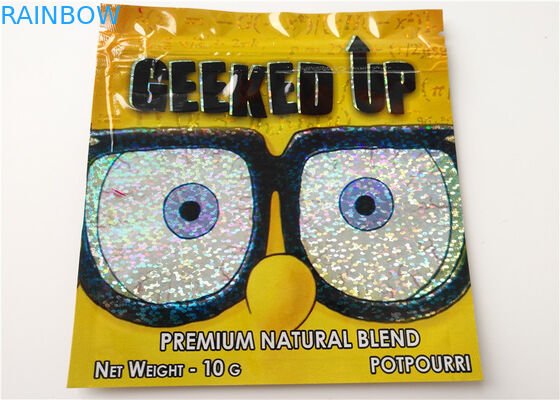 Incienso herbario tamaño pequeño que empaqueta el logotipo de encargo impreso con la capa de aluminio laminada