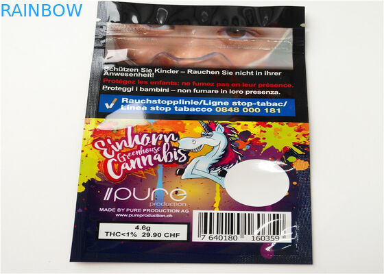 Incienso herbario que se puede volver a sellar que empaqueta, bolsos plásticos de THC de la cremallera para el empaquetado de la píldora