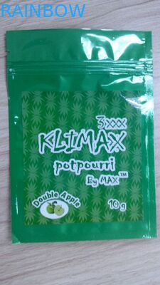 Incienso herbario que empaqueta, bolsos plásticos de la prueba del olor de la cremallera para el acondicionamiento de los alimentos