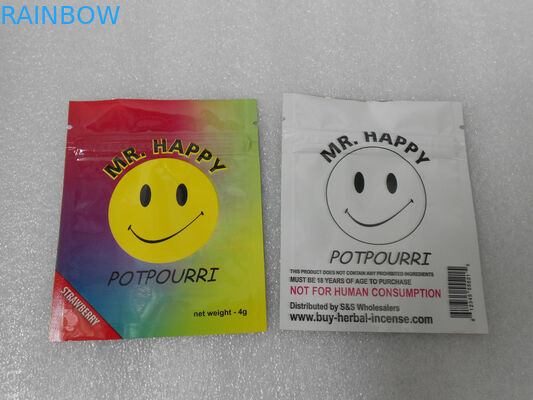 La cremallera plástica de la categoría alimenticia empaqueta 8 colores para el producto 46 * 33 * los 30cm de CBD