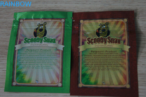 Materiales laminada se levantan la impresión del rotograbado de la bolsa con el agujero redondo de la caída