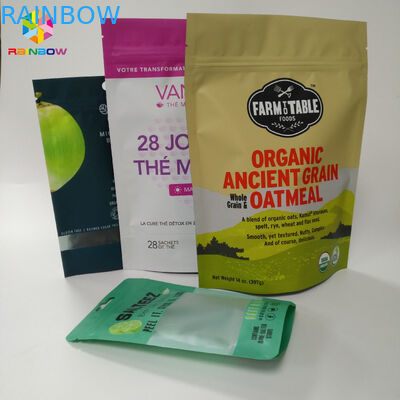 Colorido levántese la superficie de Matt de los bolsos de la bolsa con las muescas Ziplock superiores del rasgón