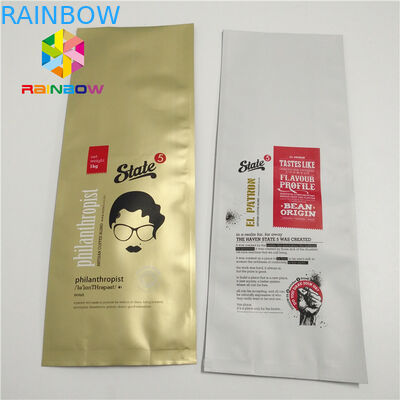 Bolsas plásticas que empaquetan, bolsos del tamaño grande del papel de aluminio con el lado del sello del patio de la válvula