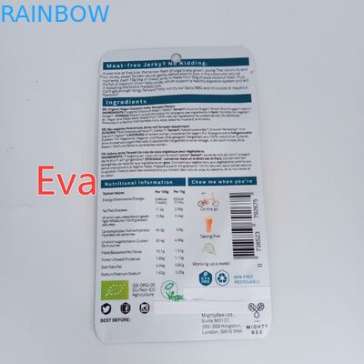 La aduana de la cremallera de Mylar imprimió el plástico puro de los bolsos del bocado para el tirón/los frutos secos del coco