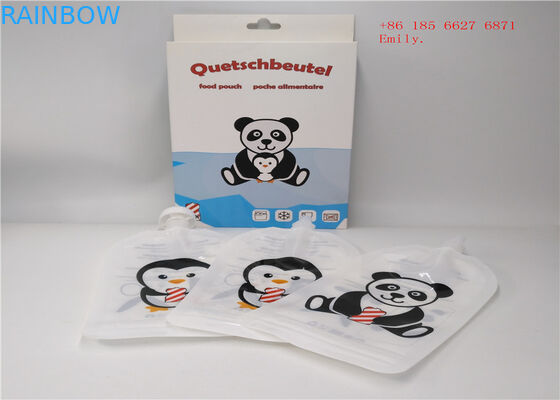 Bolsa reutilizable del canalón que empaqueta la categoría alimenticia plástica del apretón para el zumo de fruta