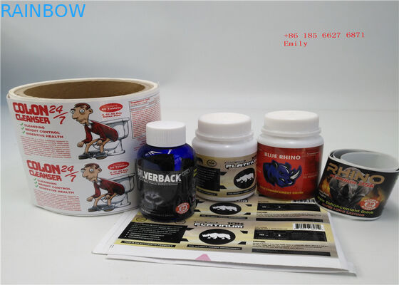 Etiquetas impermeables de la manga del encogimiento 3D del pegamento