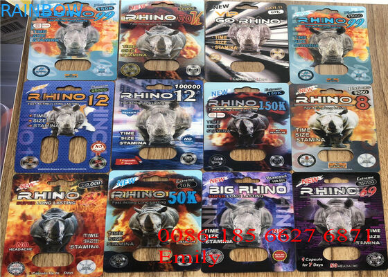 Tarjeta de la ampolla del color de CMYK que empaqueta para las píldoras masculinas del sexo 12000 PC MOQ