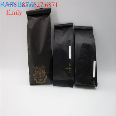 Zipper la bolsa de la hoja que empaqueta 250g 500g con la desgasificación de las válvulas unidireccionales