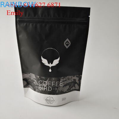 Zipper la bolsa de la hoja que empaqueta 250g 500g con la desgasificación de las válvulas unidireccionales