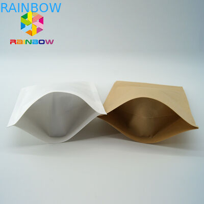 Embalaje de alimentos pequeños personalizados de papel Kraft marrón personalizado para palomitas de maíz