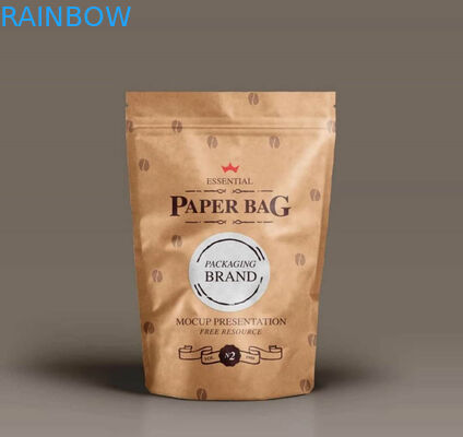 Embalaje de alimentos pequeños personalizados de papel Kraft marrón personalizado para palomitas de maíz