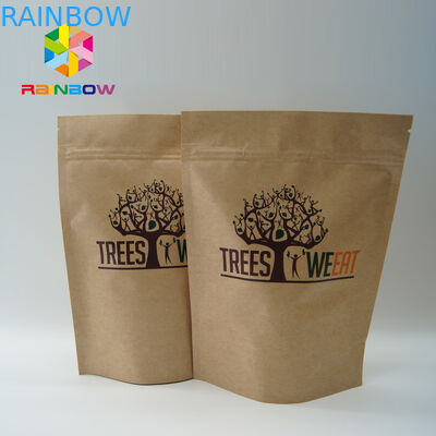 Embalaje de alimentos pequeños personalizados de papel Kraft marrón personalizado para palomitas de maíz