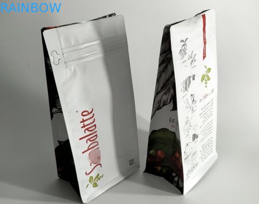 Bolsas plásticas cuadradas planas que empaquetan la parte inferior del bloque para el café industrial