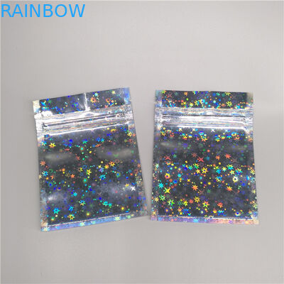 Sello lateral de empaquetado tres tamaño pequeño de los bolsos de la hoja del polvo de la cremallera para herbario y el té