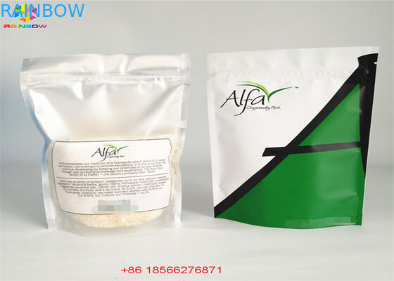 Las bolsas plásticas de plata claras que empaquetan la cerradura reconectable de la cremallera empaquetan el papel de aluminio