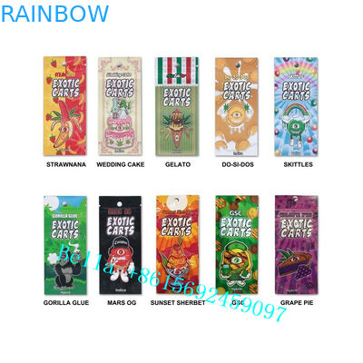 Mylar impreso aduana empaqueta los cartuchos de CBD Vape que empaquetan el bolso el bolso tamaño pequeño de la cremallera para el tanque de Vape