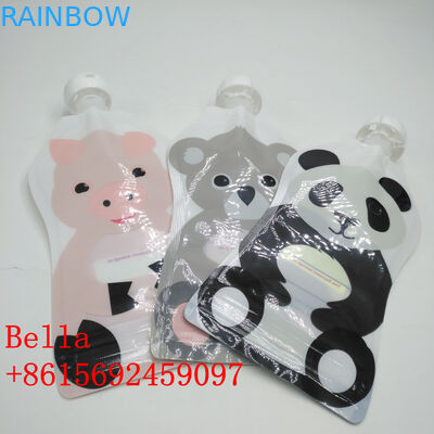 Bebidas Agua potable Bolsas de chorro Embalaje Bolsas de logotipo personalizado Sellado térmico