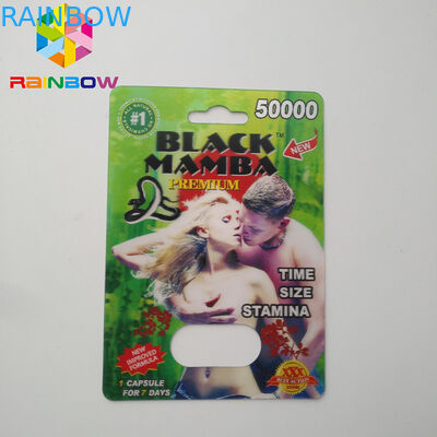 Tarjeta normal que empaqueta, tipo de empaquetado de la ampolla del tamaño del rinoceronte de la tarjeta de papel con 2 agujeros