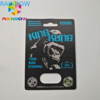 Tarjeta normal que empaqueta, tipo de empaquetado de la ampolla del tamaño del rinoceronte de la tarjeta de papel con 2 agujeros